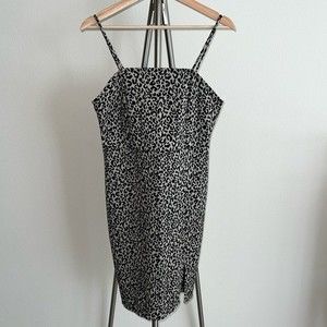 Taupe & black Leopard cheetah print Zara mini dress in L